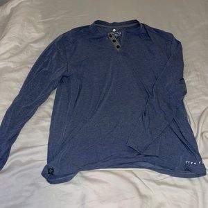 Blue long sleeve Henley